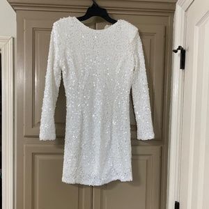 White sequin dress